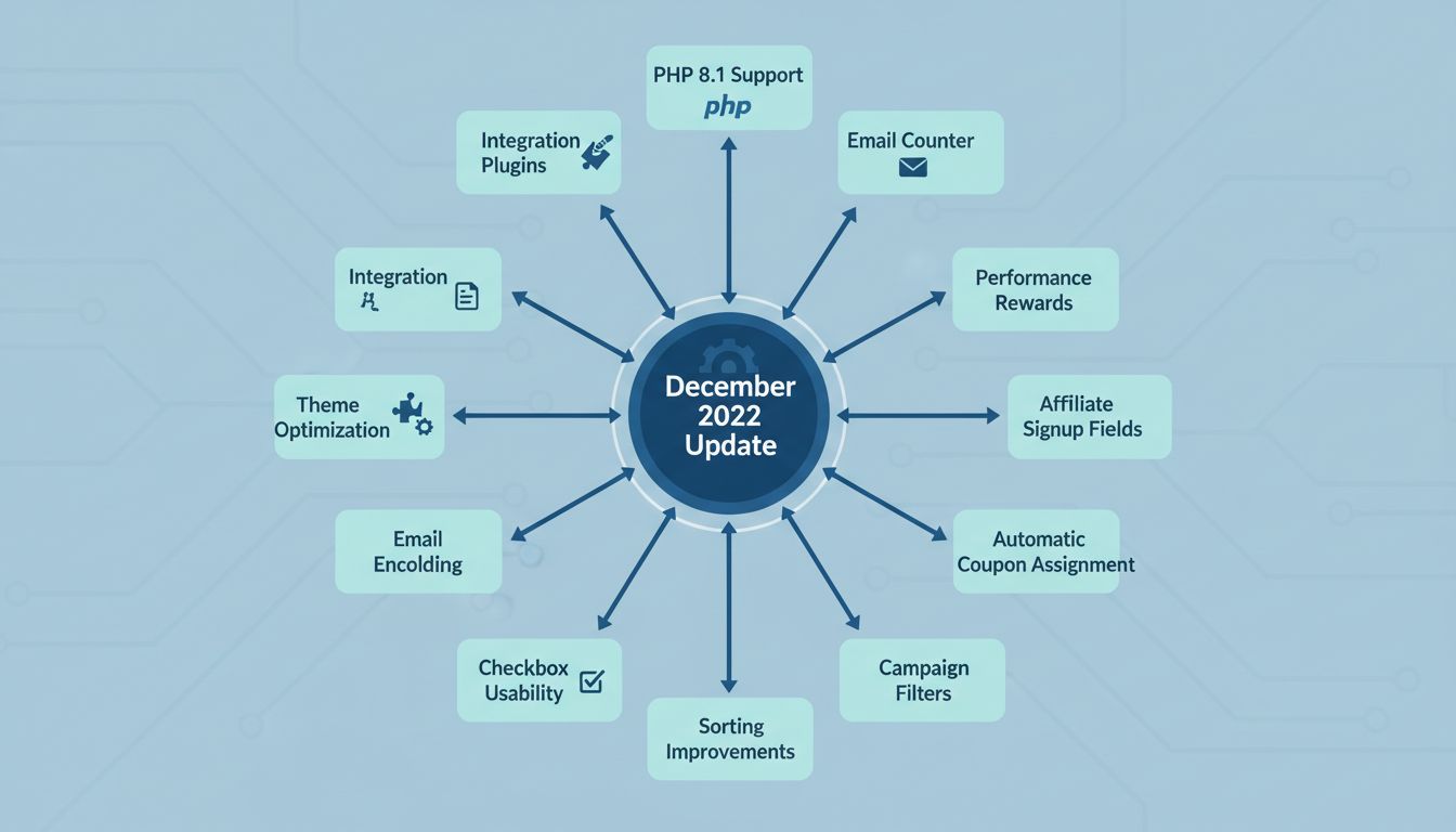PostAffiliatePro Dezember 2022 Update Funktionen Infografik