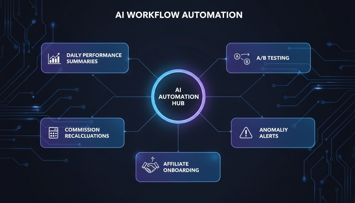Diagramm zu Komponenten und Prozessen der KI-Workflow-Automatisierung