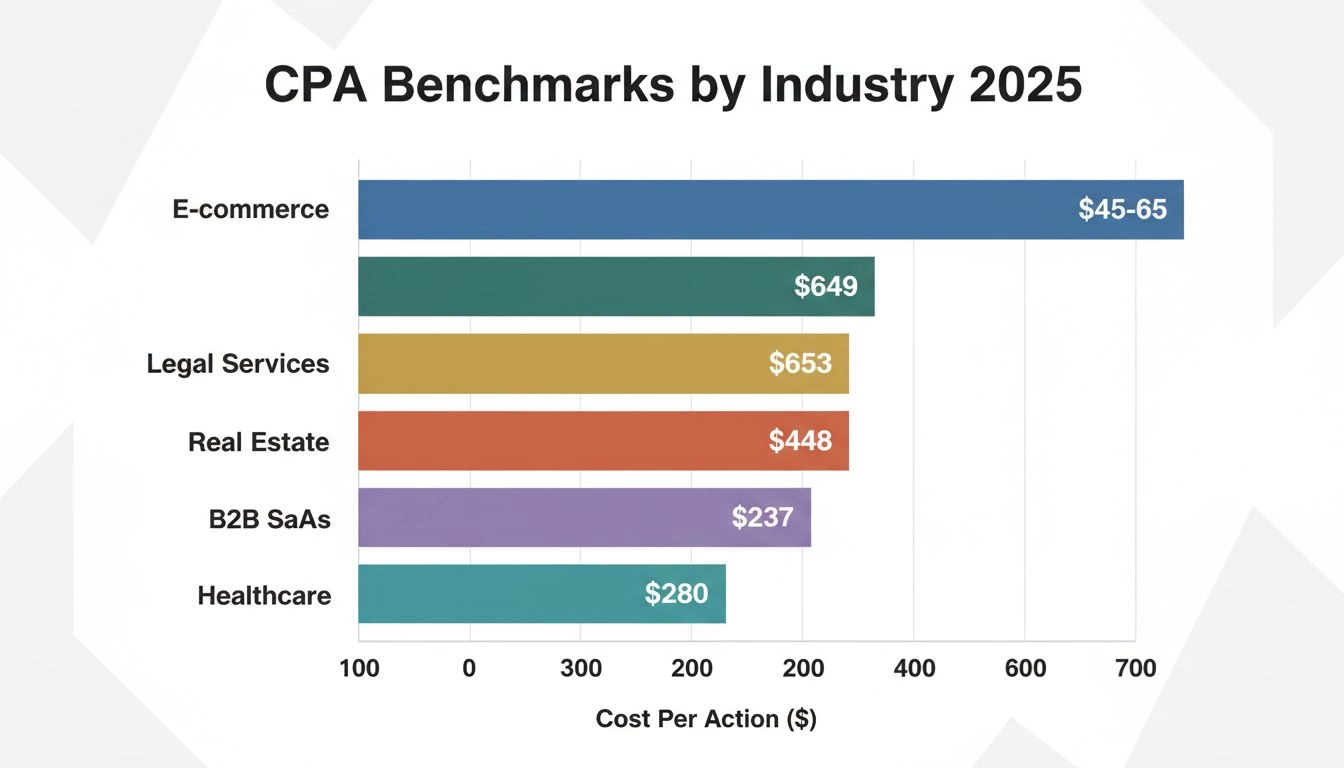 CPA-Benchmarks nach Branche 2025: Cost per Action in verschiedenen Sektoren