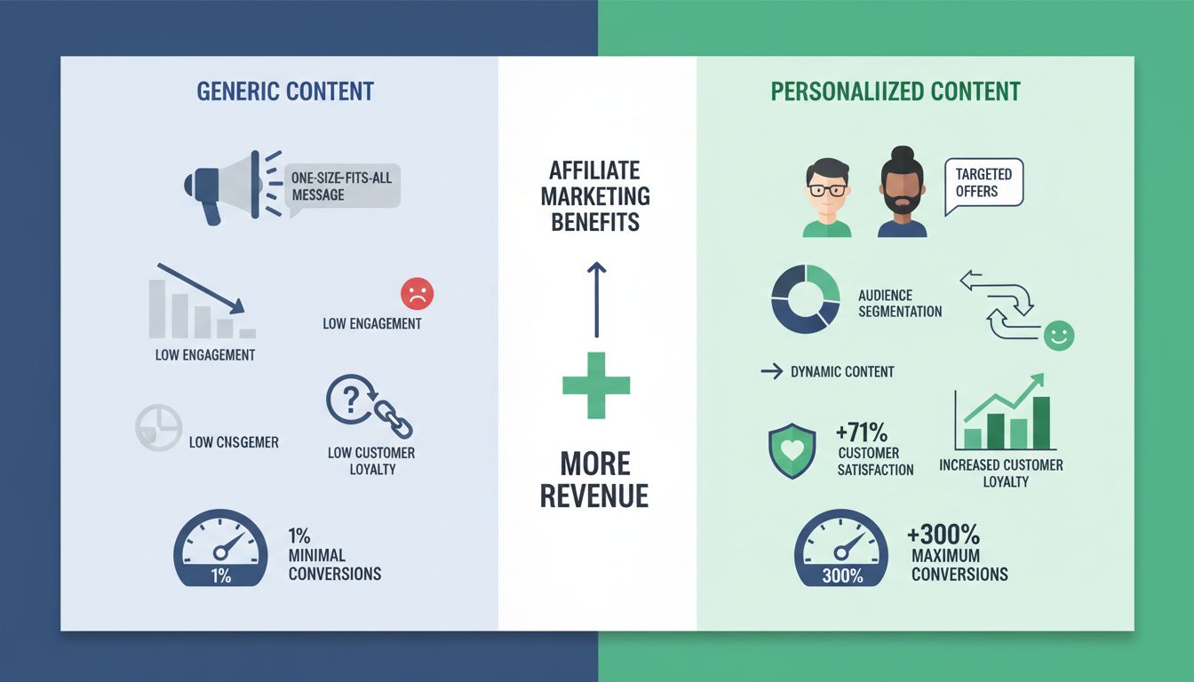 Vergleich Content-Personalisierung: generisches vs. personalisiertes Marketing mit Konversionsmetriken