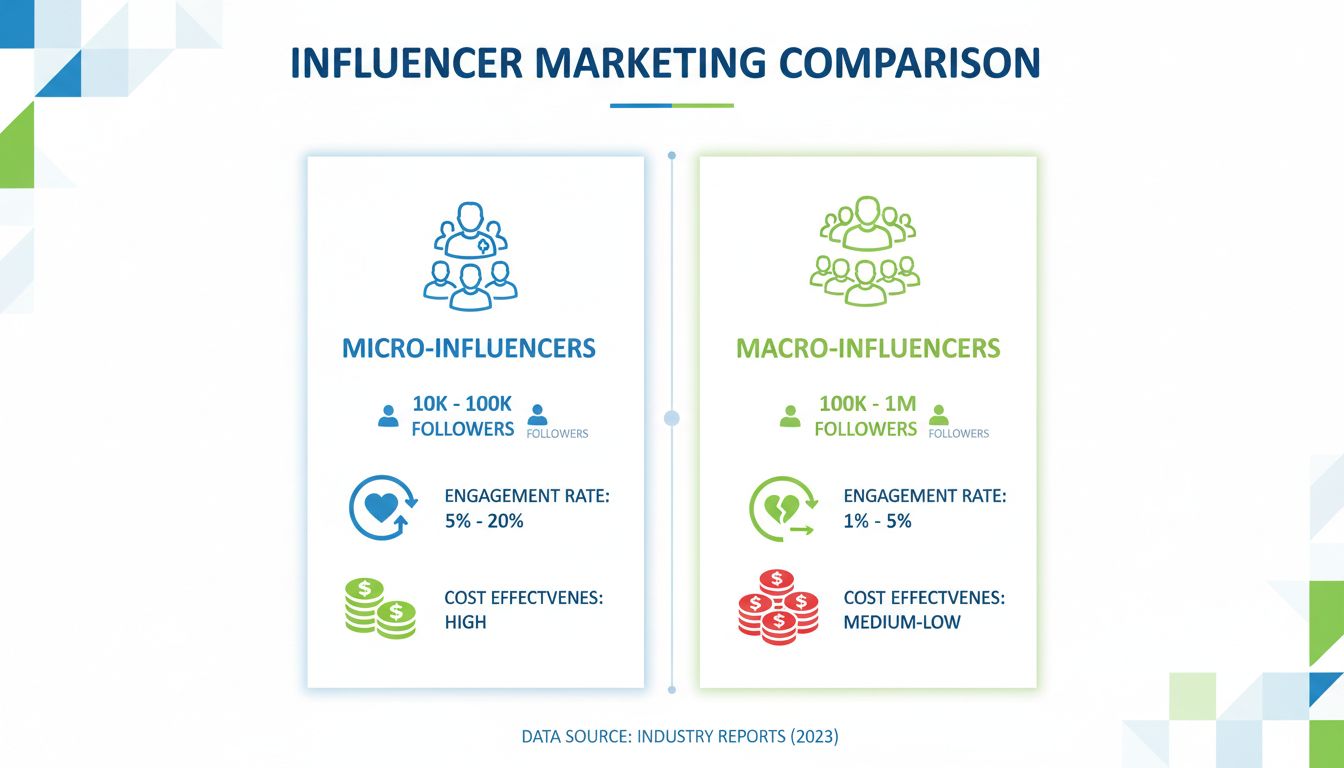 Vergleich Micro-Influencer vs. Macro-Influencer: Follower-Zahlen, Engagement-Raten und Kosteneffizienz