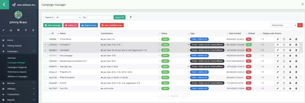 Kampagnenmanager privat