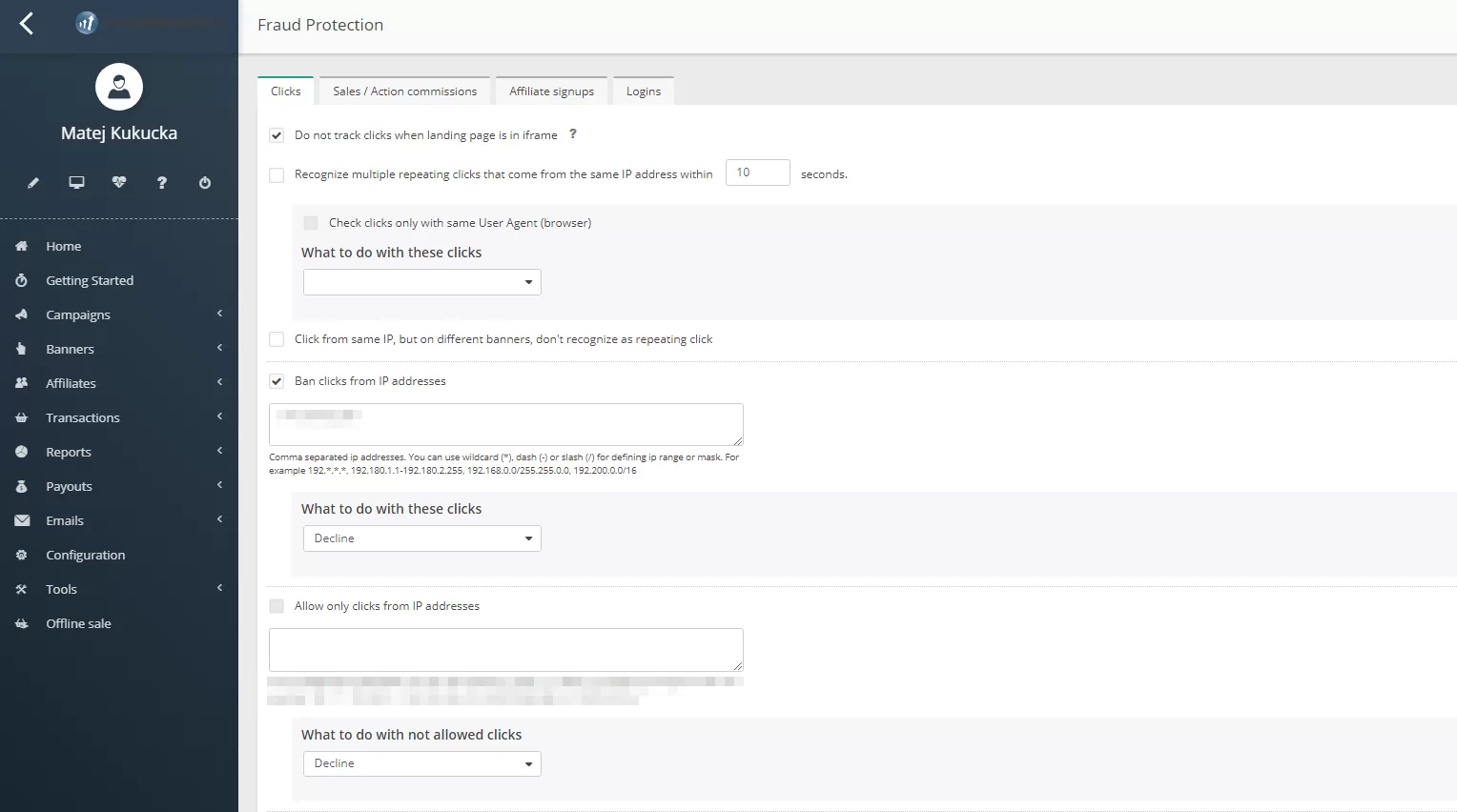 Betrugsschutz-Einrichtung in Post Affiliate Pro