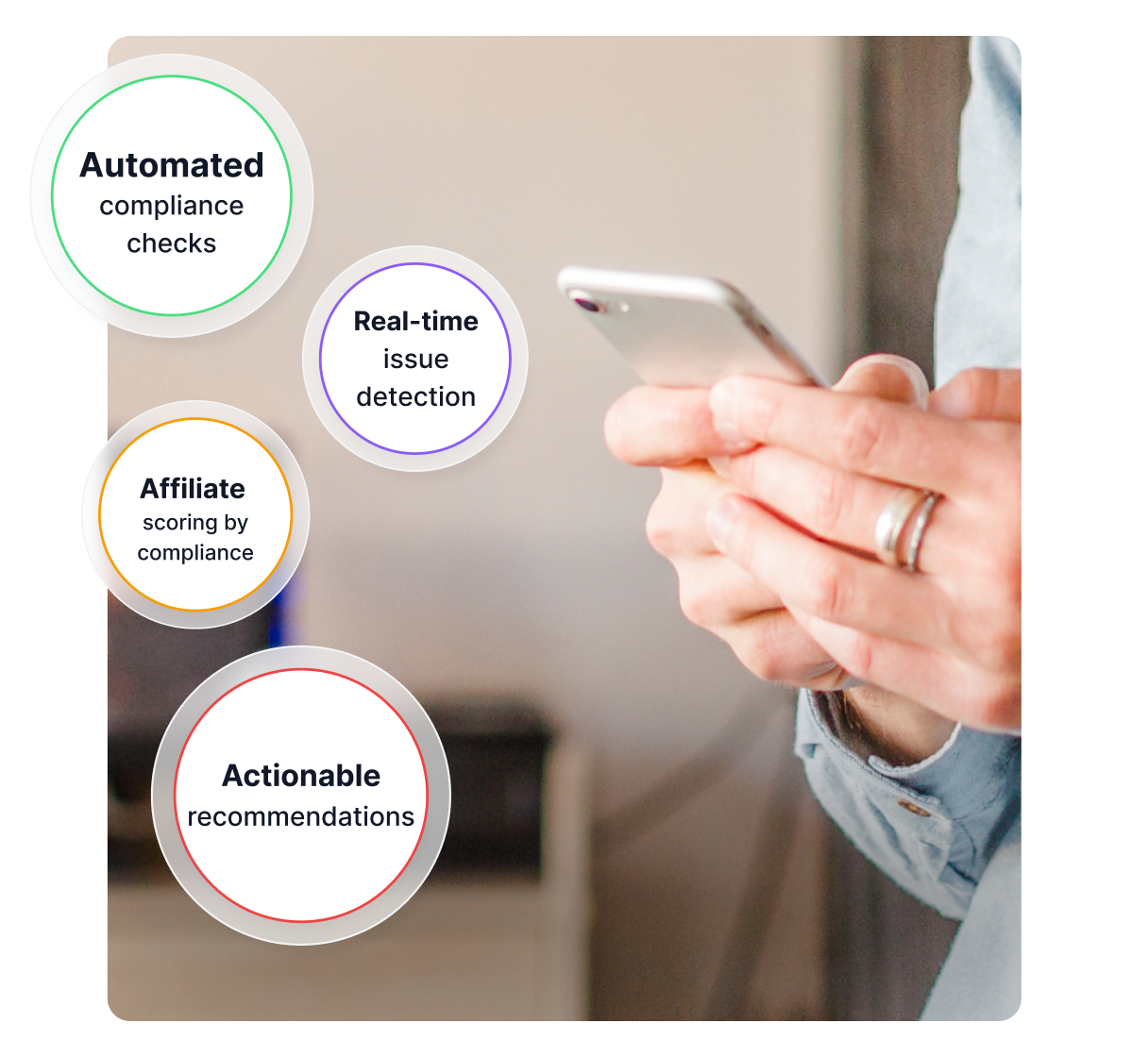 KI-Überwachungs-Dashboard zeigt Marken-Compliance und Inhaltsanalyse