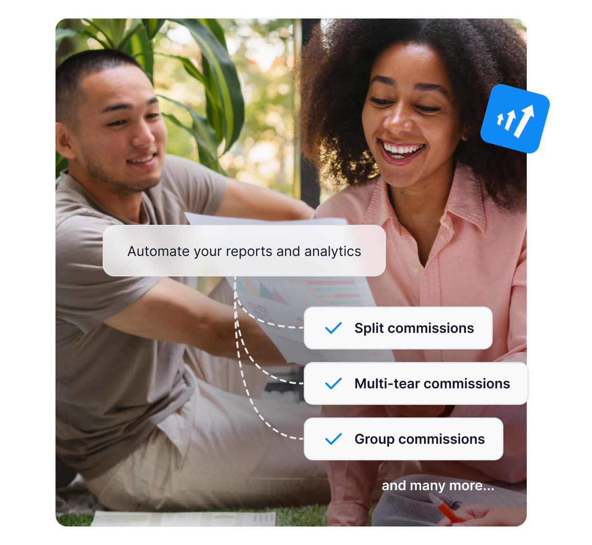 Eine Infografik, die zeigt, in welchen Bereichen Post Affiliate Pro Sie unterstützt, z. B. bei der Zielgruppenidentifikation, Erstellung von Provisionsstrukturen und mehr.