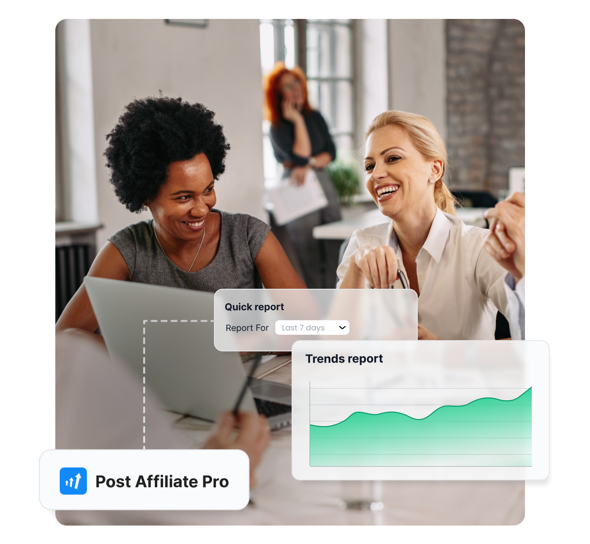 Überblick über zentrale Post Affiliate Pro Funktionen wie umfassendes Tracking, Reporting und Provisionen.