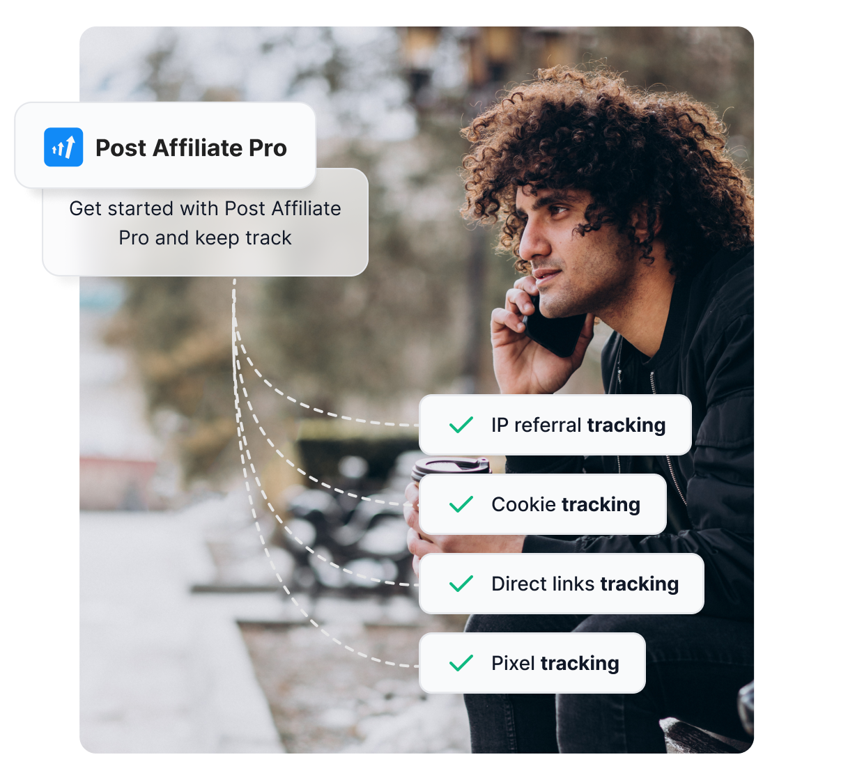 Überblick über zentrale Post Affiliate Pro Funktionen wie umfassendes Tracking, Reporting und Provisionen.