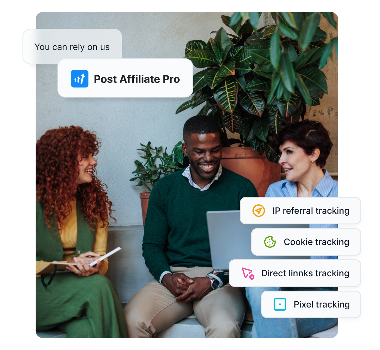 Ein Screenshot des Post Affiliate Pro Dashboards mit allgemeiner Übersicht und Kennzahlen.
