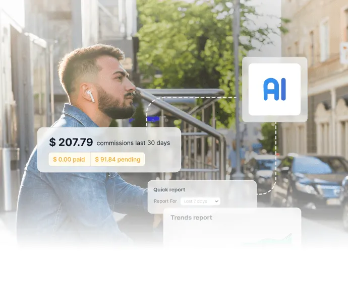 KI-Provisionsverfolgungs-Dashboard mit Echtzeit-Auszahlungen und automatischer Streitbeilegung